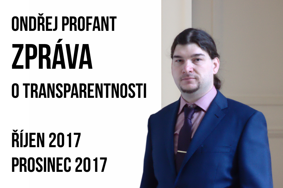 Zpráva o transparentnosti říjen 2017 - prosinec 2017