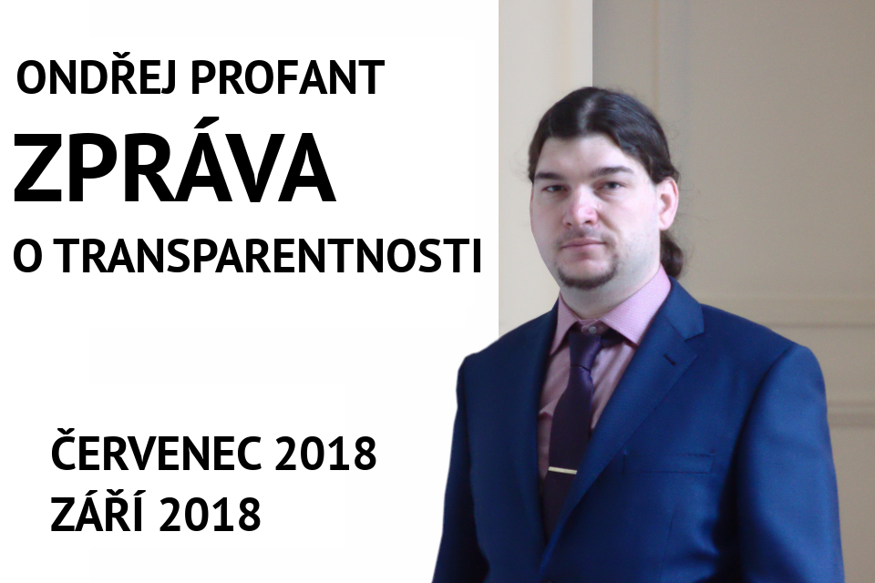 Zpráva o transparentnosti červenec 2018 - září 2018