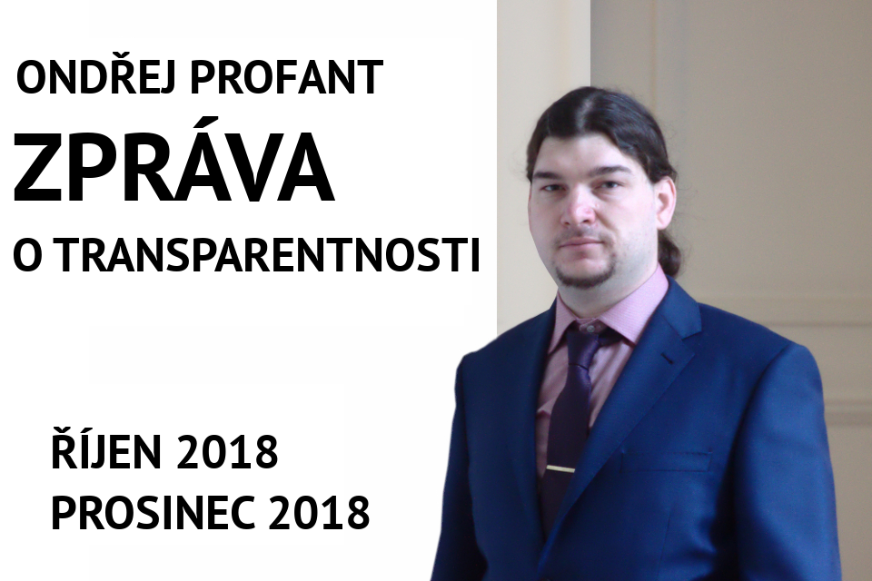 Zpráva o transparentnosti říjen 2018 - prosinec 2018