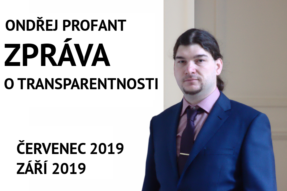 Zpráva o transparentnosti červenec 2019 - září 2019