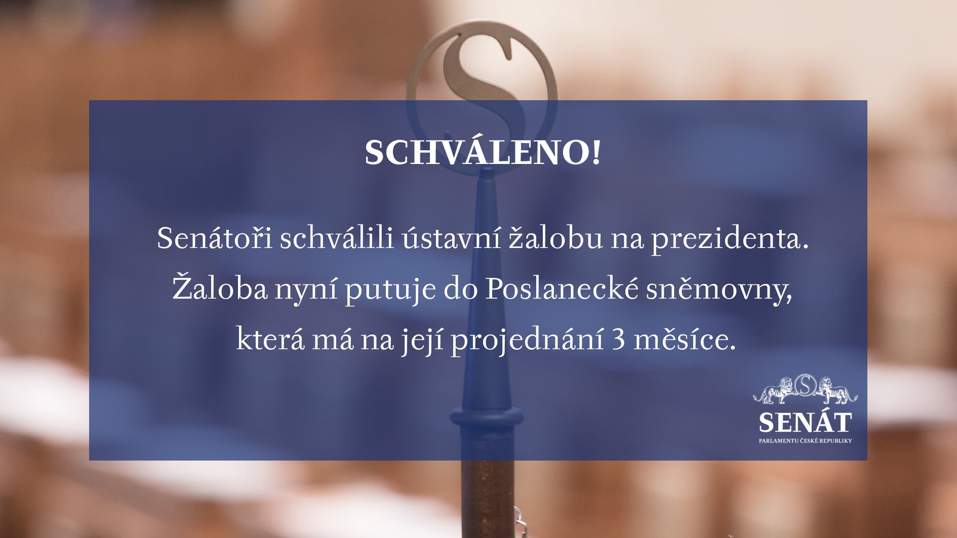 Ústavní žaloba na prezidenta jako zkouška charakteru poslanců